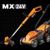 LawnMaster 20VMWGT 24V Max 13-inch Lawn Mower and Grass Trimmer 10-inch Combo with 2x4.0Ah Batteries and Charger