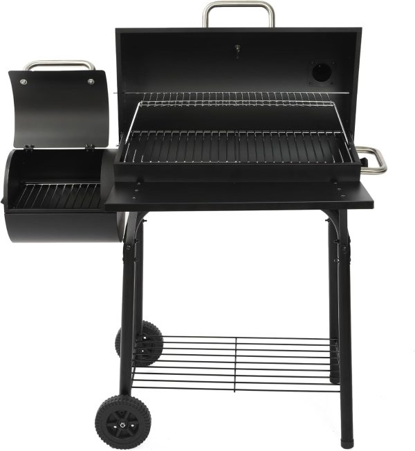 SUNLIFER Charcoal Grill Offset Smoker: Charcoal Barbecue Grills with Spacious Cooking Area