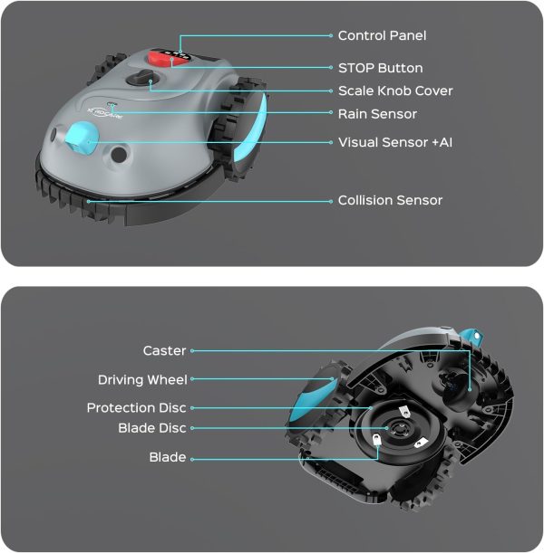 YARDCARE 2025 New V100 Robotic Lawn Mower