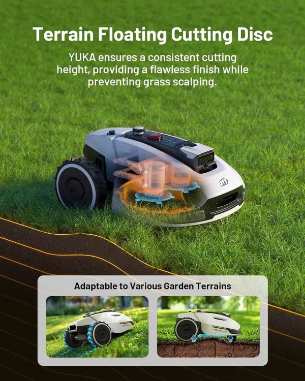 YUKA 2000 Robot Lawn Mower with Sweeper Kit