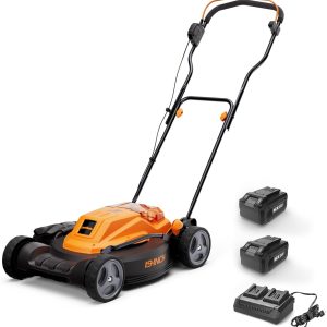 LawnMaster CLMF4819X 48V MAX* 19-inch Brushless Cordless Mower with 2X24V MAX* 4.0Ah Battery and a Dual Charger 6 Cutting Position LawnMaster CLMF4819X 48V MAX