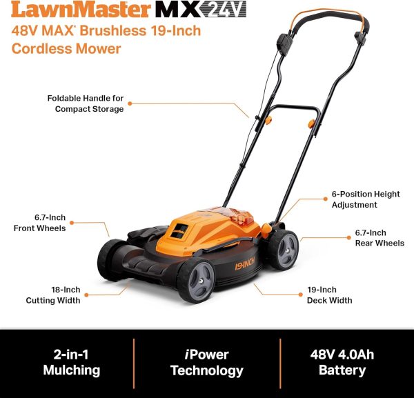 LawnMaster CLMF4819X 48V MAX